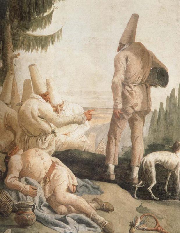 TIEPOLO, Giovanni Domenico Pulcinelle on Vacation oil painting picture